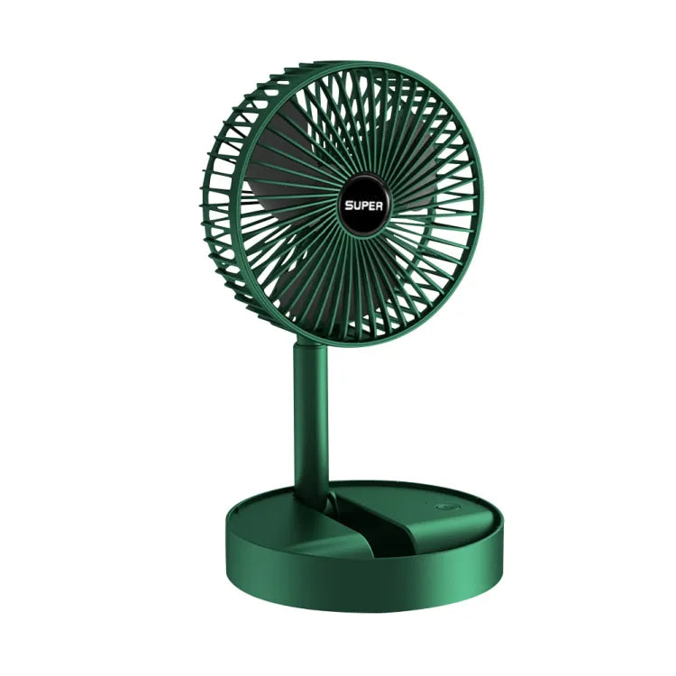 3 Gears Summer Silent Desktop Retractable Fan for Office Bedroom School USB Rechargeable Ventilator