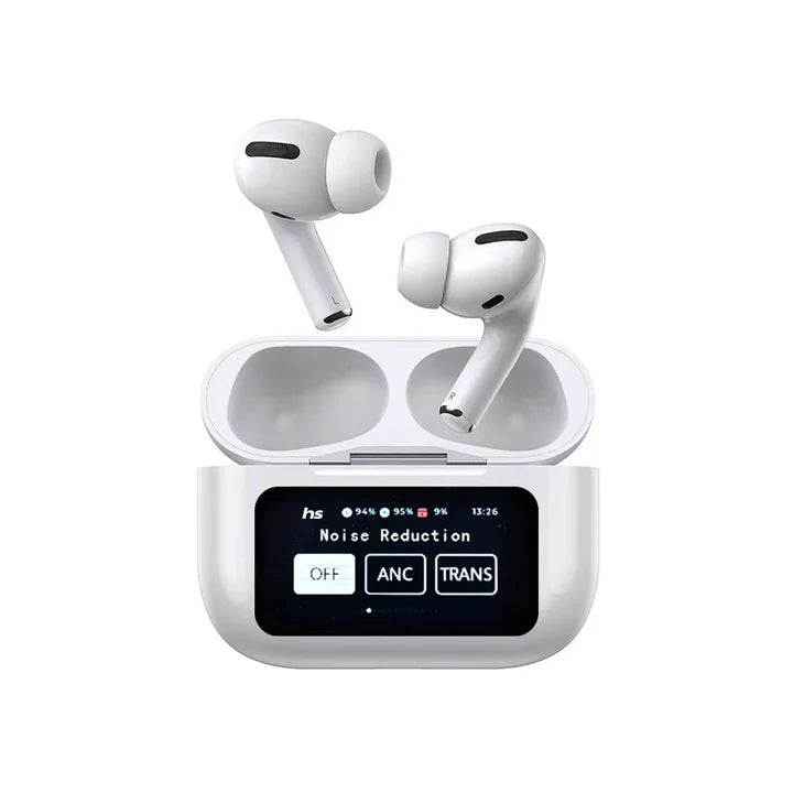 Screen Airpods A9 Pro LCD Earbuds - white
