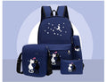 4-Piece School Bag Set-dark blue