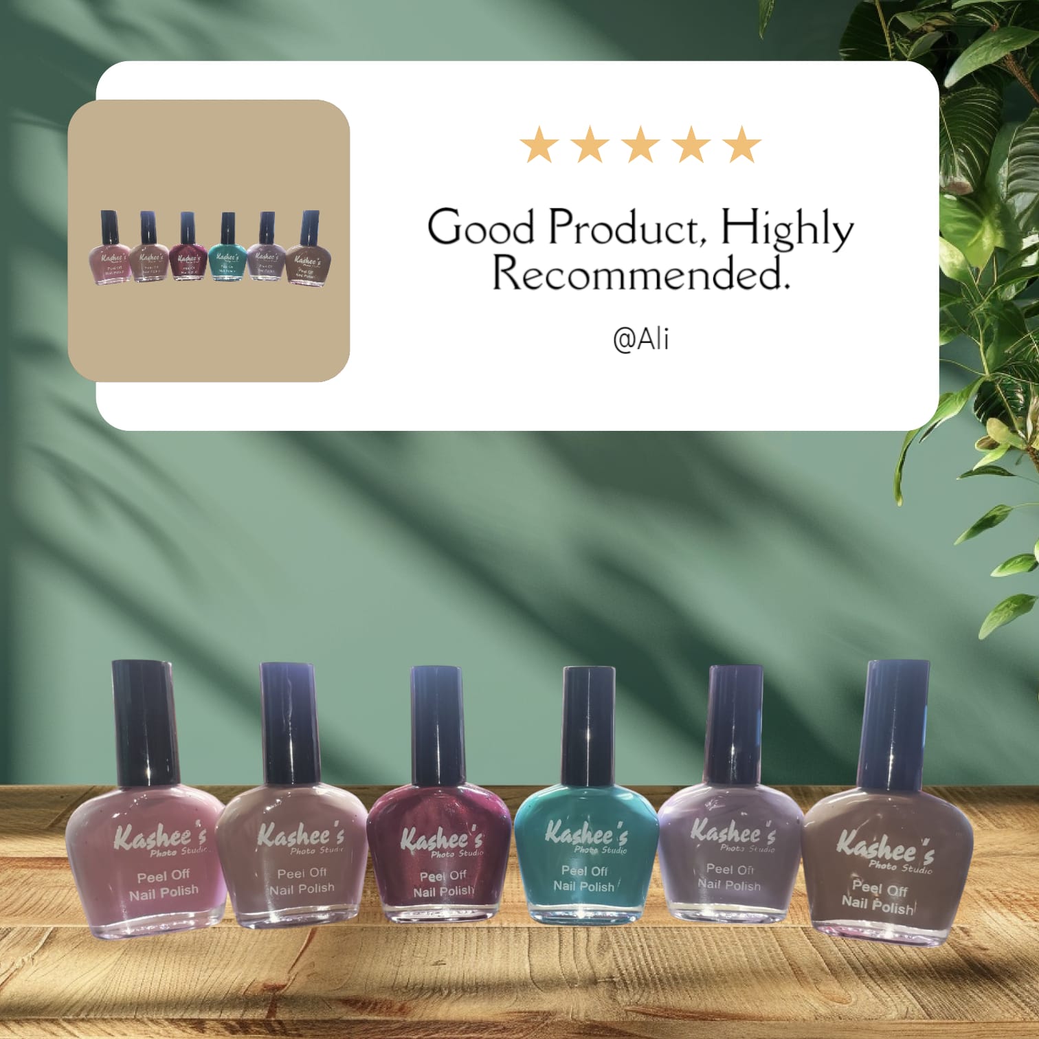 Pack Of 06 Kashee's Nail Polish ( Random Color )