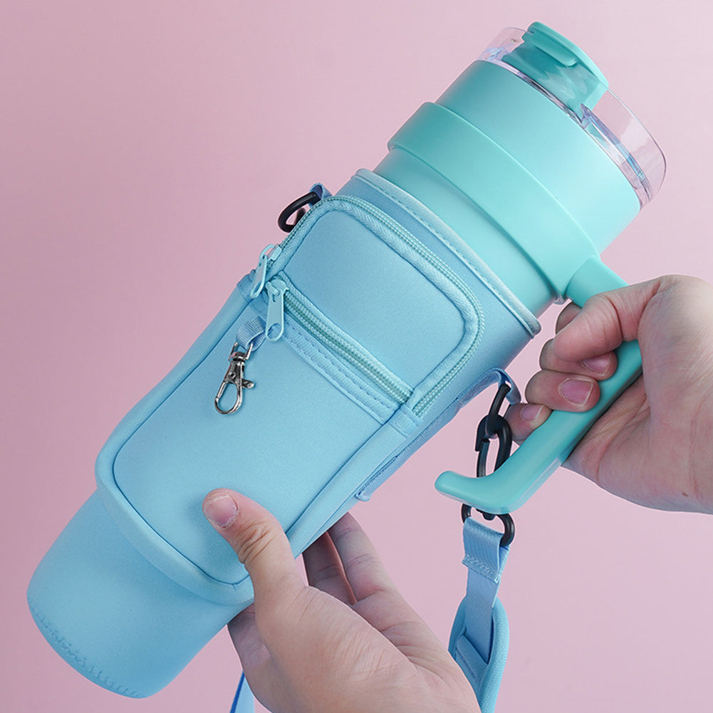 Water Bottle Carrier Bag with Phone Pocket For 1200 ML Bottle