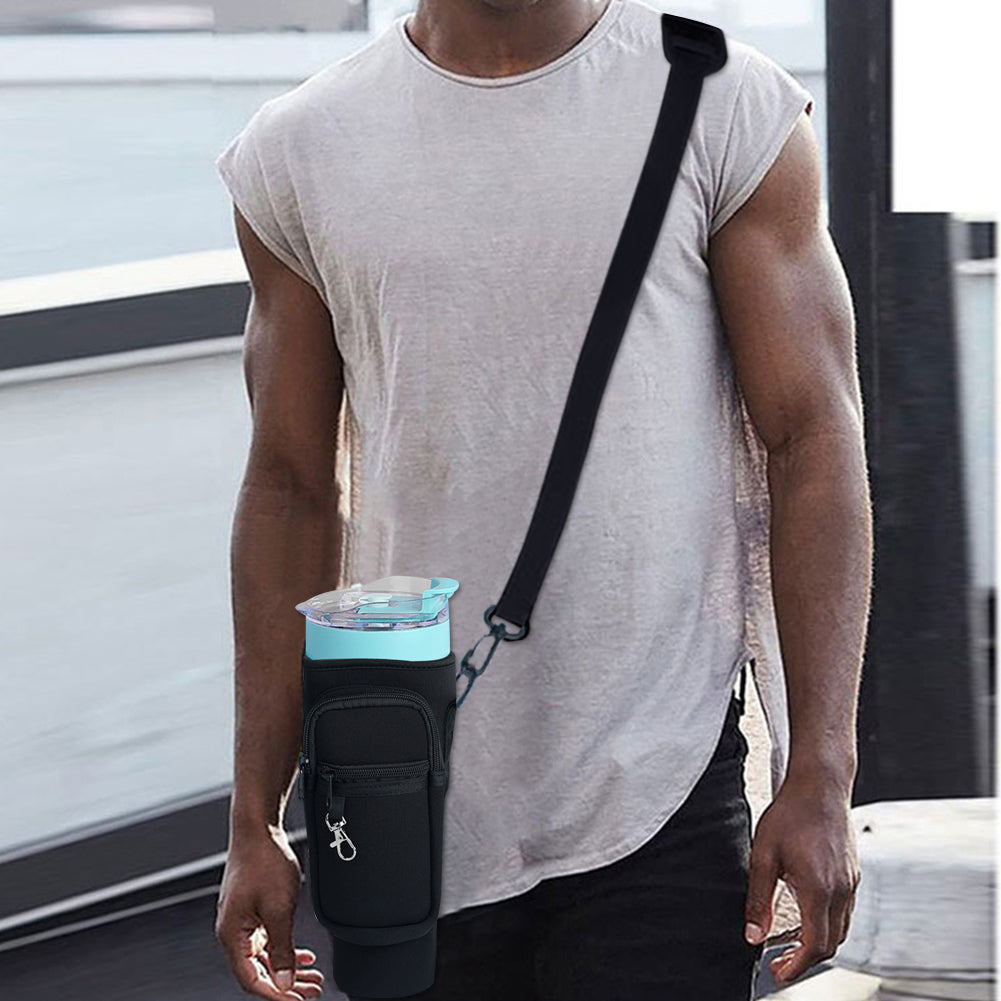 Water Bottle Carrier Bag with Phone Pocket For 1200 ML Bottle