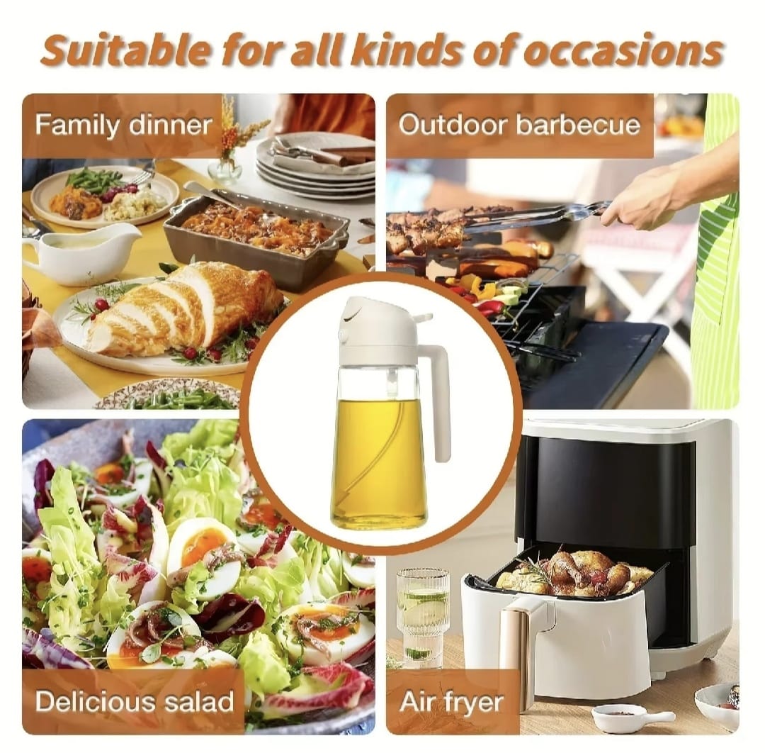 2-in-1 Oil Jug with Dispenser & Handle
