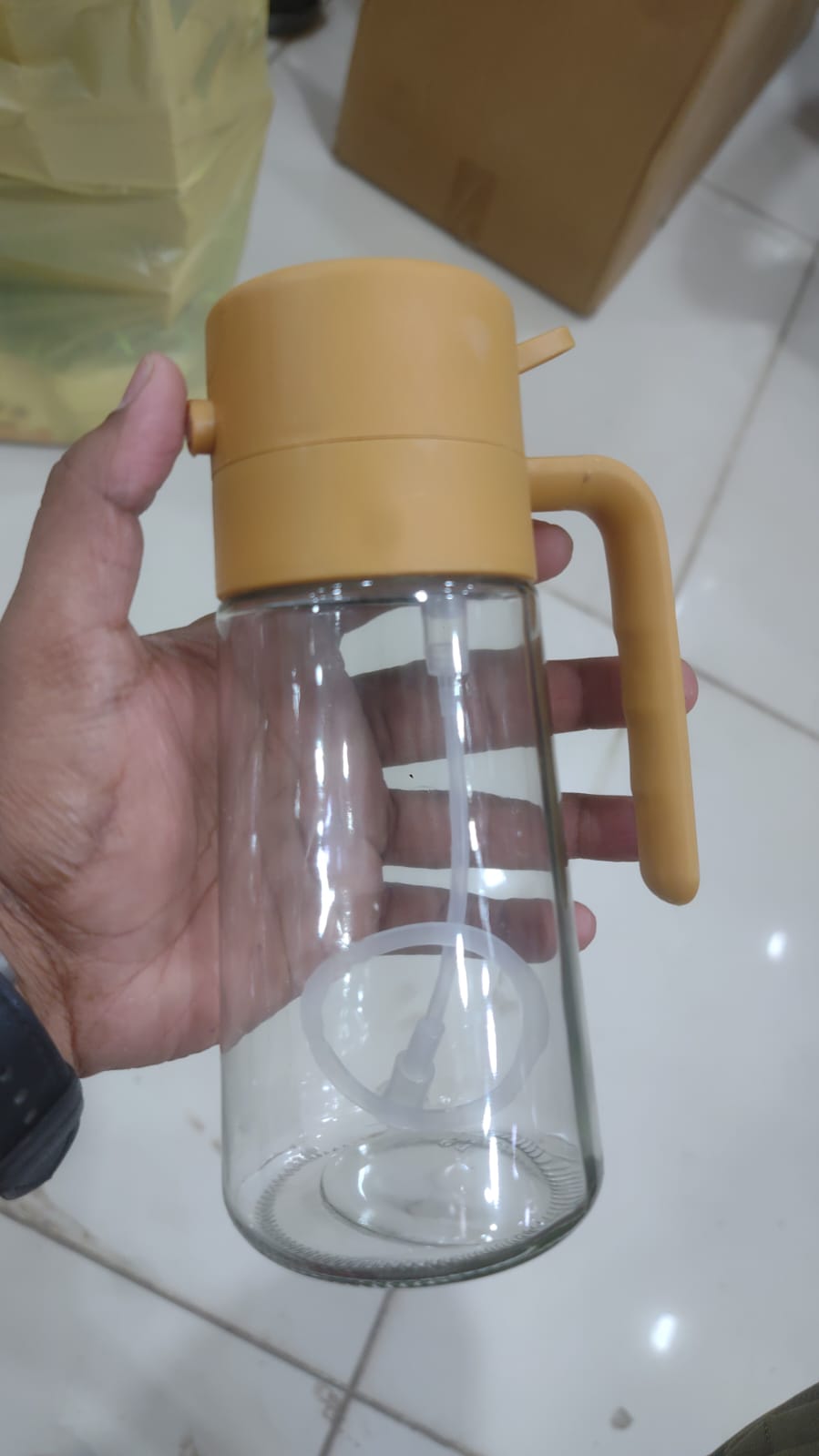 2-in-1 Oil Jug with Dispenser & Handle