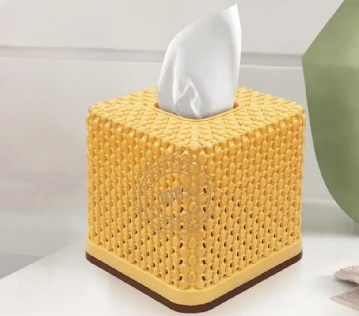 Rose Square Tissue Roll Box Plastic Decorative Tissue Holder