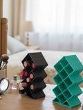 Plastic 10 Grid Lipstick Organizer with Storage Box (Random Color)