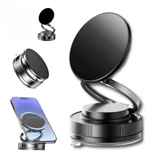 360° Folding Magnetic Phone Holder with Vacuum Suction