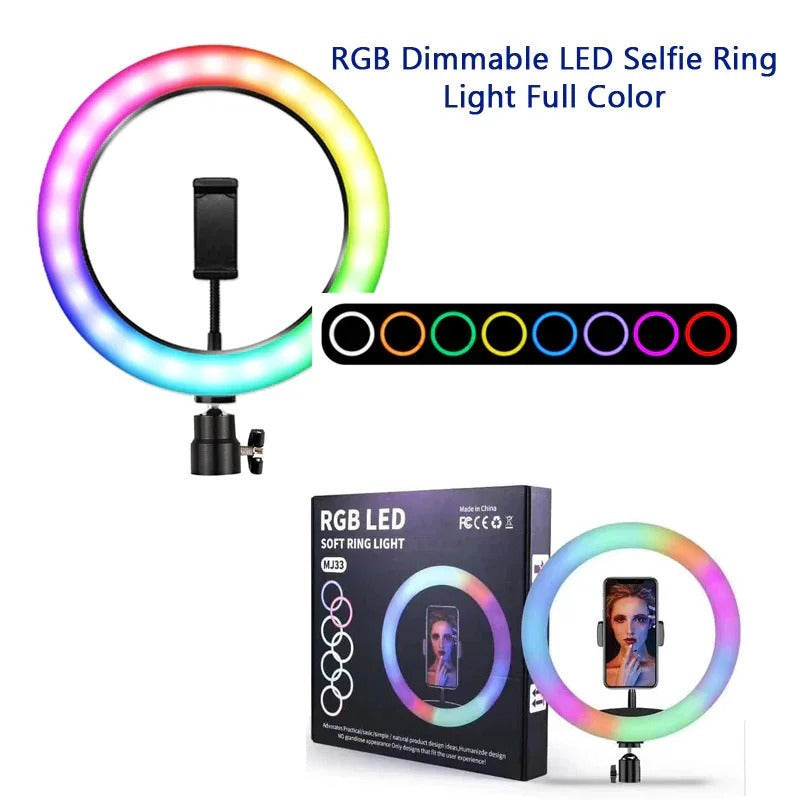 Mobile Holder Adjustable Lighting For Photography Video Recording Makeup And Live Streaming | With Stand 7 Feet