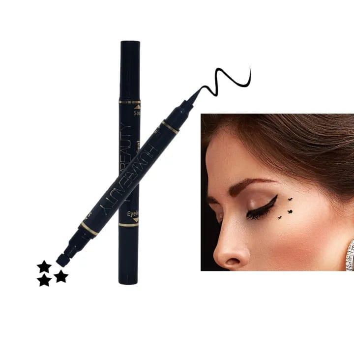2-in-1 Waterproof Eyeliner & Stamp Liner Pen