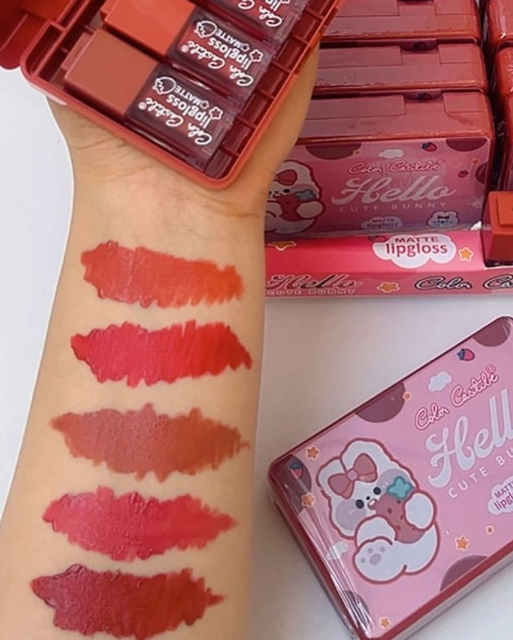 Color Castle Velvet Matte Long Lasting Lip Gloss Set – Pack of 5 - Multi Color