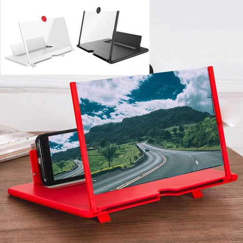 F3 Mobile Screen Magnifier 3D Enlarged Display Stand For Smartphones Eyes Protection 10 Inches | Random Color