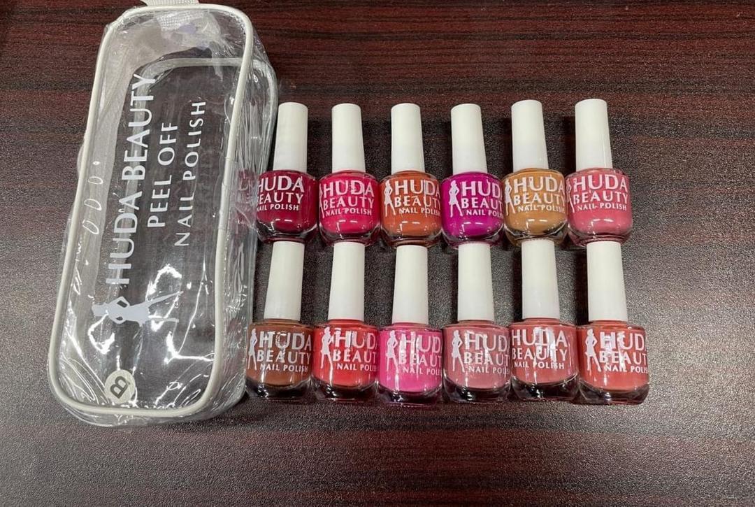 Huda Beauty Peel Off Nail Polish Set Pack of 6  Multi Color Collection