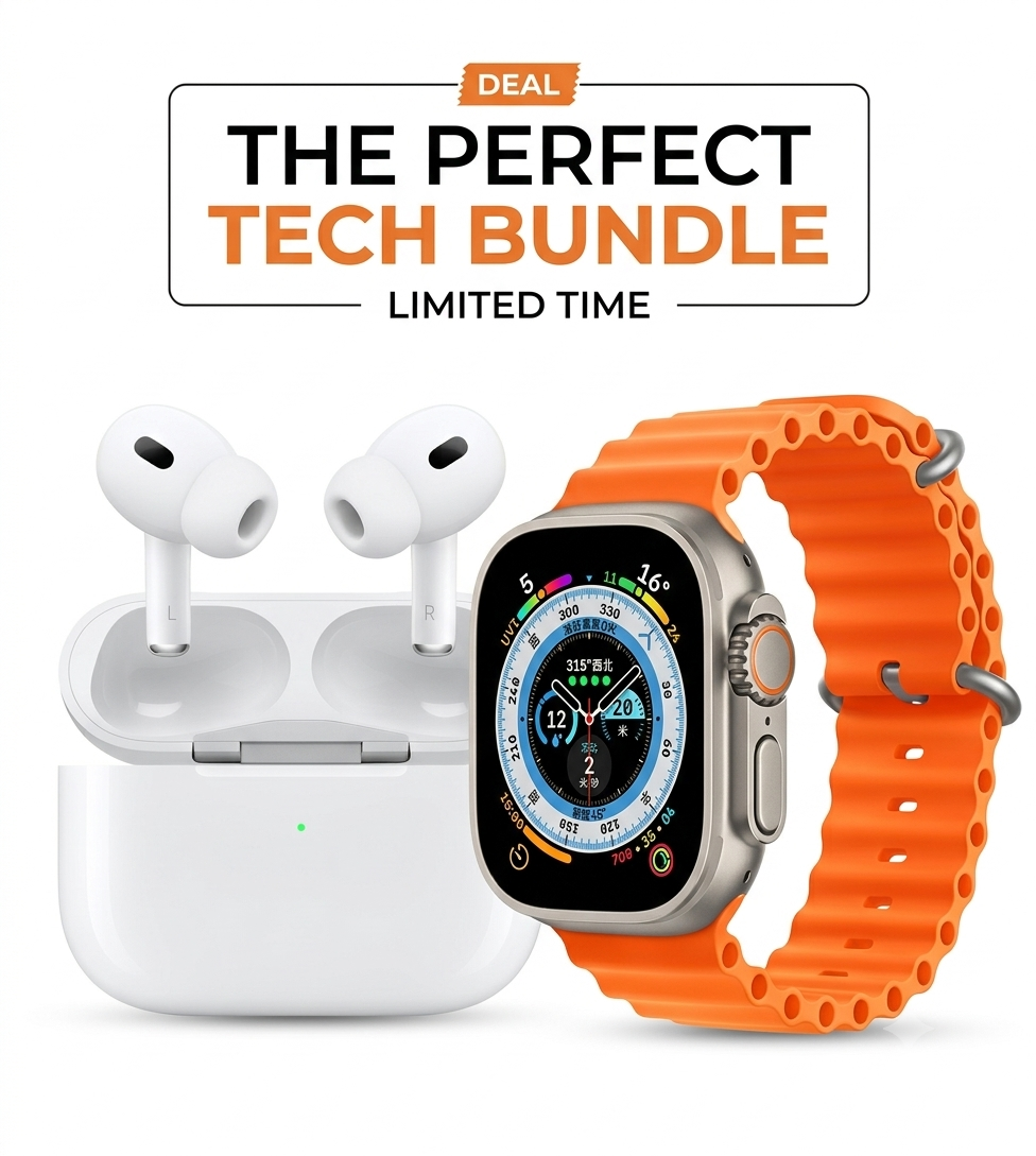 AirPods Pro 2 + Ultra 7-in-1 Smartwatch Combo - Renovra