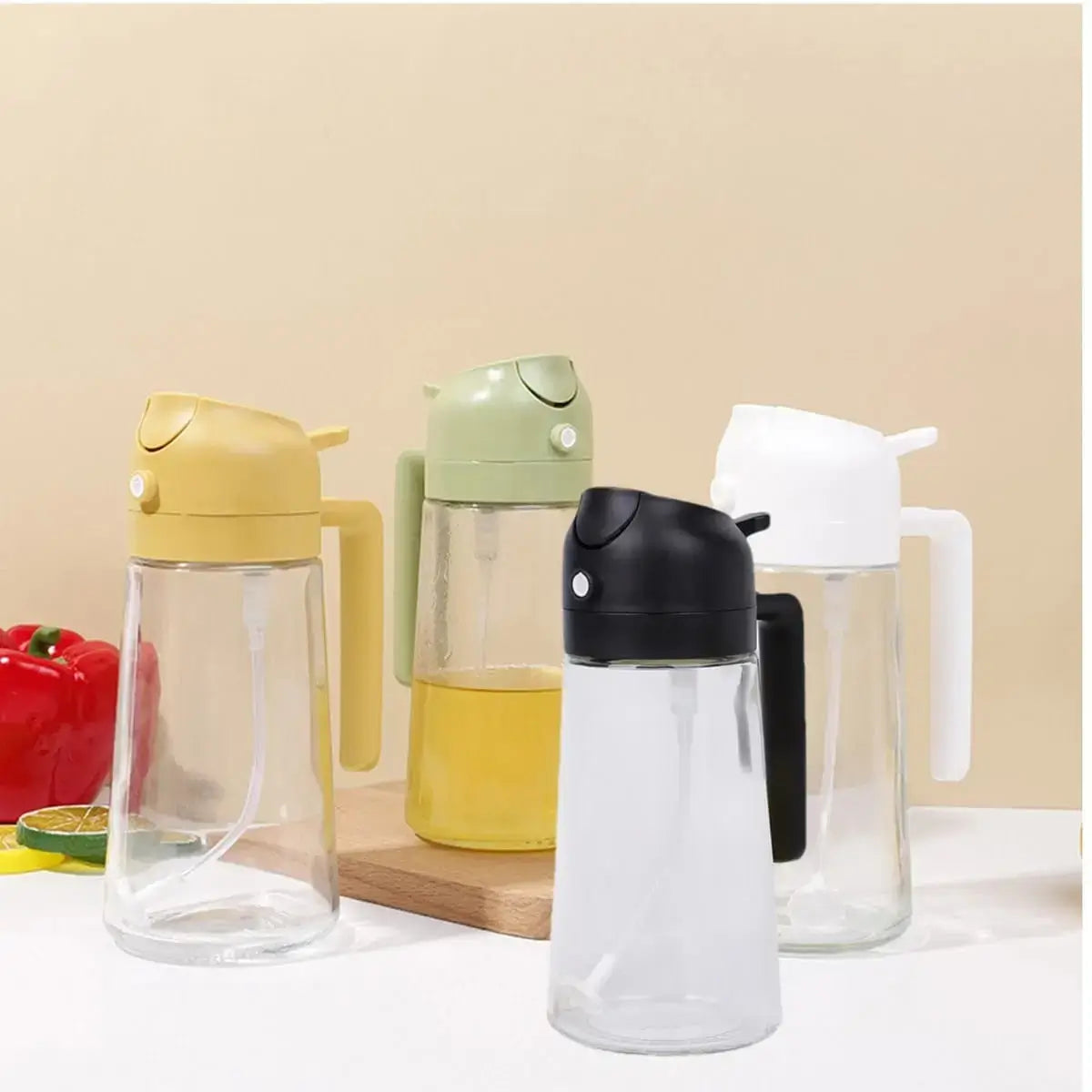 2-in-1 Oil Jug with Dispenser & Handle